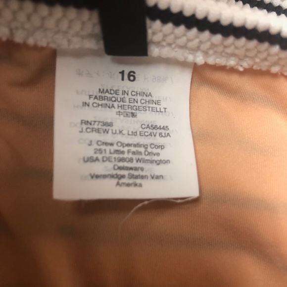 J Crew Striped One Piece Swim Suit (size 16) - Picture 5 of 6